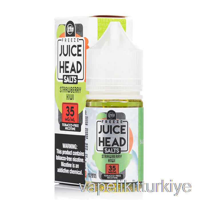 Vape Likit Dondurularak çilek Kivi - Meyve Suyu Kafa Tuzları - 30ml 50mg